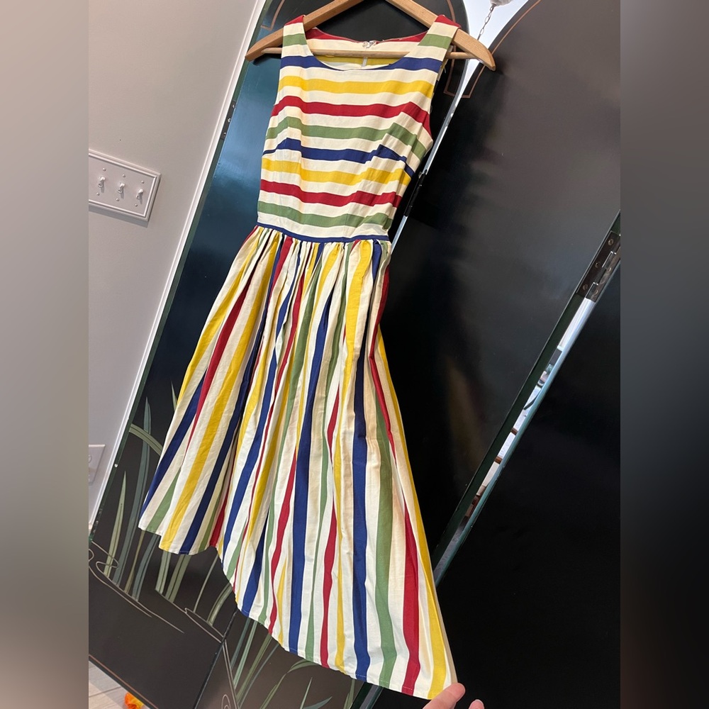 NWT Collectif Modcloth Candice Candy Stripe Dress XS - Picture 3 of 4